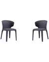 Manhattan Comfort Set Of 2 Conrad Woven Tweed Dining Chairs