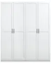 Manhattan Comfort Set Of 2 Cornelia Modern Storage Closets 1.0 With 14  Adjustable Shelves In White