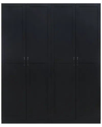 Manhattan Comfort Cornelia Modern Storage Closet 2 In Black