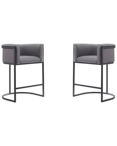 MANHATTAN COMFORT MANHATTAN COMFORT SET OF 2 COSMOPOLITAN COUNTER STOOLS