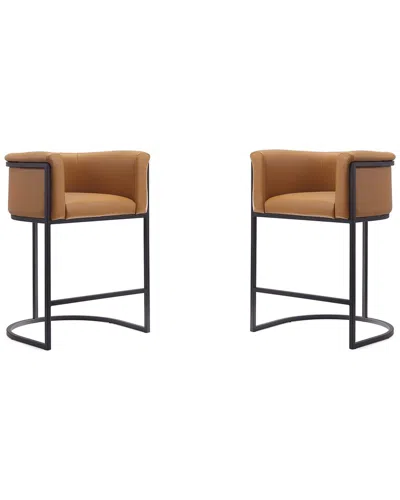 Manhattan Comfort Set Of 2 Cosmopolitan Counter Stools In Multi