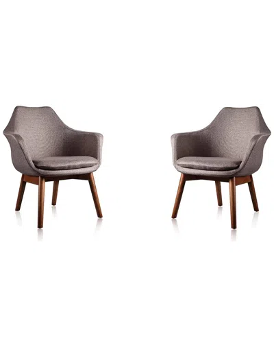MANHATTAN COMFORT MANHATTAN COMFORT SET OF 2 CRONKITE ACCENT CHAIRS