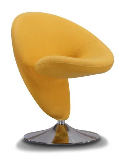 Manhattan Comfort Set Of 2 Curl Swivel Accent Chairs