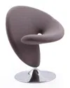 Manhattan Comfort Set Of 2 Curl Swivel Accent Chairs