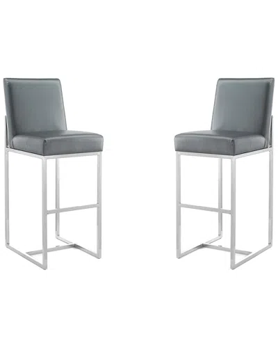 MANHATTAN COMFORT MANHATTAN COMFORT SET OF 2 ELEMENT BAR STOOLS