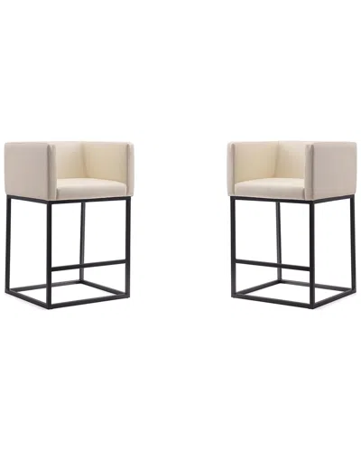 MANHATTAN COMFORT MANHATTAN COMFORT SET OF 2 EMBASSY COUNTER STOOLS