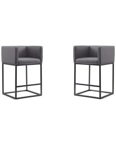 MANHATTAN COMFORT MANHATTAN COMFORT SET OF 2 EMBASSY COUNTER STOOLS