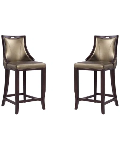 MANHATTAN COMFORT MANHATTAN COMFORT SET OF 2 EMPEROR BAR STOOLS