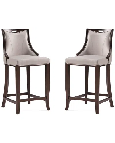 Manhattan Comfort Set Of 2 Emperor Barstools