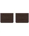 Manhattan Comfort Set Of 2 Evelyn Modern Nightstands 4.0 With 6 Full Extension  Drawers