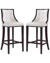 Manhattan Comfort Set Of 2 Fifth Avenue Bar Stools