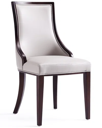 Manhattan Comfort Set Of 2 Grand Dining Armchairs In Grey