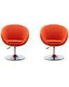 Manhattan Comfort Set Of 2 Hopper Swivel Adjustable Height Chairs