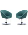 Manhattan Comfort Hopper Swivel Adjustable Height Chair In Sky Blue