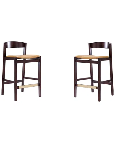 MANHATTAN COMFORT MANHATTAN COMFORT SET OF 2 KLISMOS COUNTER STOOLS
