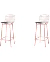 Manhattan Comfort Set Of 2 Madeline Barstools