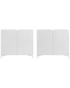 Manhattan Comfort Set Of 2 Mid-century Modern Bogardus Accent Cabinets