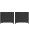 Manhattan Comfort Set Of 2 Mid-century Modern Bogardus Accent Cabinets