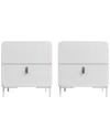 Manhattan Comfort Set Of 2 Mid-century Modern Bogardus Nightstands