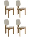 Manhattan Comfort Set Of 4 Mid-century Modern Gales Dining Chairs
