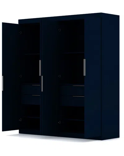 Manhattan Comfort Set Of 2 Mulberry 2.0 Wardrobe Closets