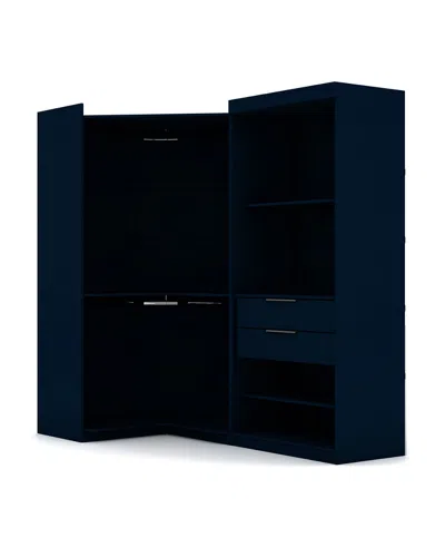 Manhattan Comfort Set Of 2 Mulberry Open 2-sectional Corner Closets