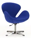 Manhattan Comfort Set Of 2 Raspberry Adjustable Swivel Chairs