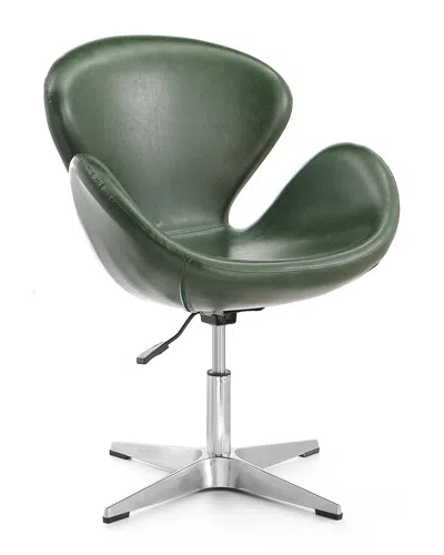Manhattan Comfort Set Of 2 Raspberry Adjustable Swivel Chairs