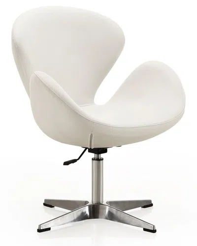 Manhattan Comfort Set Of 2 Raspberry Adjustable Swivel Chairs