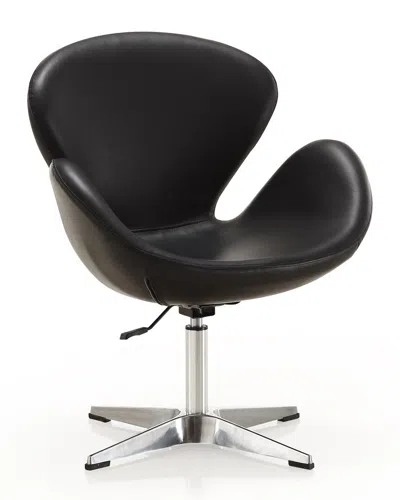 MANHATTAN COMFORT MANHATTAN COMFORT SET OF 2 RASPBERRY ADJUSTABLE SWIVEL CHAIRS