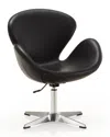Manhattan Comfort Set Of 2 Raspberry Adjustable Swivel Chairs