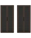Manhattan Comfort Set Of 2 Rivington Modern Bookcase Cabinets (5-shelf)