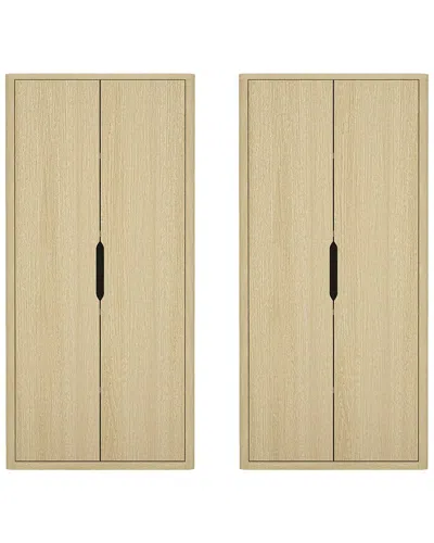 MANHATTAN COMFORT MANHATTAN COMFORT SET OF 2 RIVINGTON MODERN BOOKCASE CABINETS (5-SHELF)