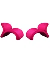 Manhattan Comfort Set Of 2 Rosebud Accent Chairs