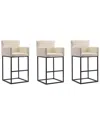 Manhattan Comfort Set Of 3 Ambassador Bar Stools
