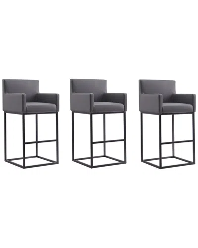 Manhattan Comfort Set Of 3 Ambassador Bar Stools