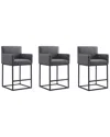 Manhattan Comfort Set Of 3 Ambassador Counter Stools