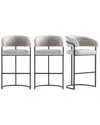 Manhattan Comfort Set Of 3 Augusta Barstools