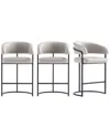 Manhattan Comfort Set Of 3 Augusta Barstools