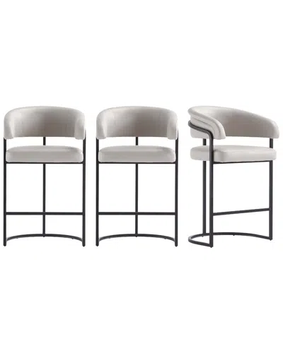 MANHATTAN COMFORT MANHATTAN COMFORT SET OF 3 AUGUSTA COUNTER STOOLS