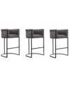 Manhattan Comfort Set Of 3 Cosmopolitan Bar Stools
