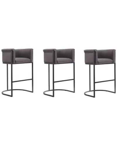 Manhattan Comfort Set Of 3 Cosmopolitan Bar Stools