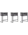 Manhattan Comfort Set Of 3 Cosmopolitan Counter Stools