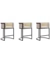 Manhattan Comfort Set Of 3 Cosmopolitan Counter Stools