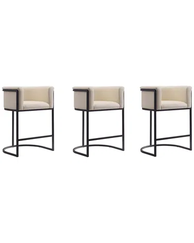 MANHATTAN COMFORT MANHATTAN COMFORT SET OF 3 COSMOPOLITAN COUNTER STOOLS