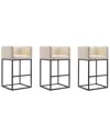 Manhattan Comfort Set Of 3 Embassy Bar Stools