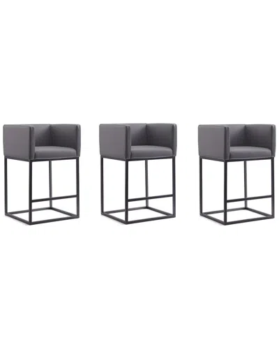 MANHATTAN COMFORT MANHATTAN COMFORT SET OF 3 EMBASSY COUNTER STOOLS