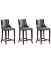 Manhattan Comfort Set Of 3 Emperor Barstools
