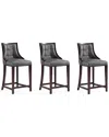Manhattan Comfort Set Of 3 Fifth Avenue Counter Stools