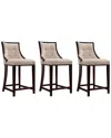 Manhattan Comfort Set Of 3 Fifth Avenue Counter Stools